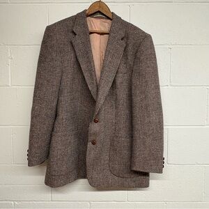 Men's Light Brown Harris Tweed Wool Blazer